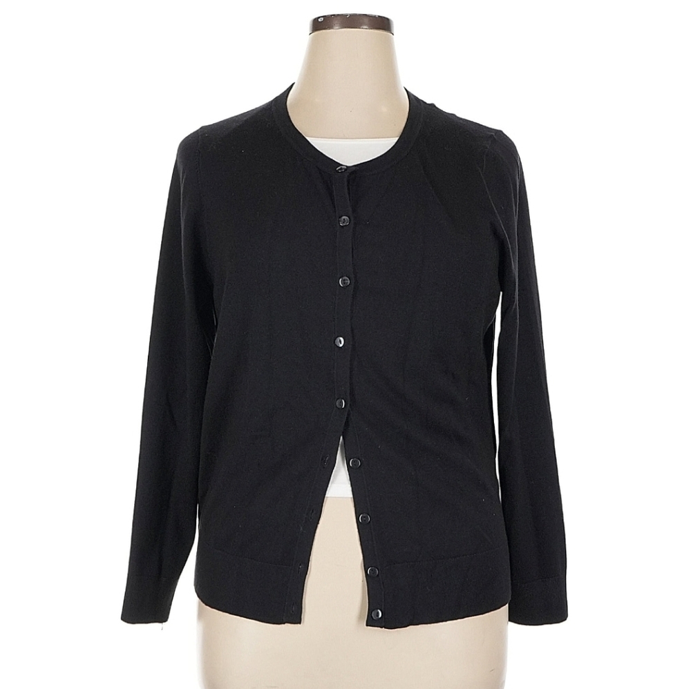 Classic Women's Sweater NAVY blue 3X